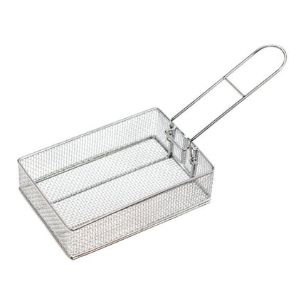 COOL CAMP camping stainless steel foldable strainer basket with long handle