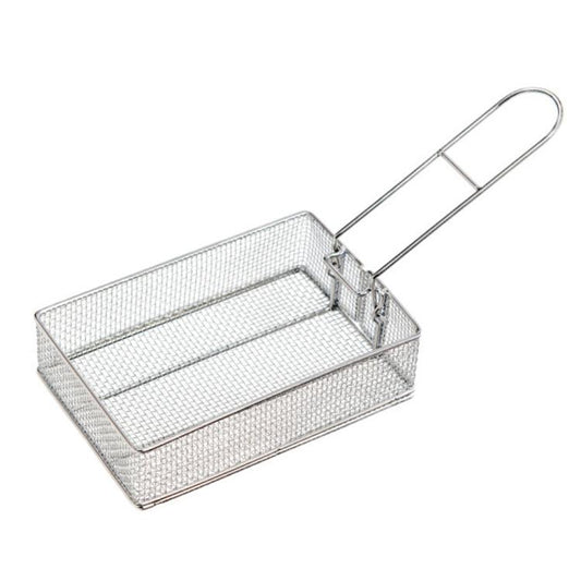 COOL CAMP camping stainless steel foldable strainer basket with long handle