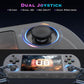 Portable retro handheld game console with dual joystick and large 4-inch screen