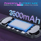 Portable retro handheld game console with open back and built-in battery module