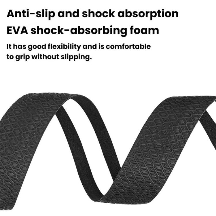 Bicycle handlebar tape wrap, black textured anti-slip roll with shock-absorbing design