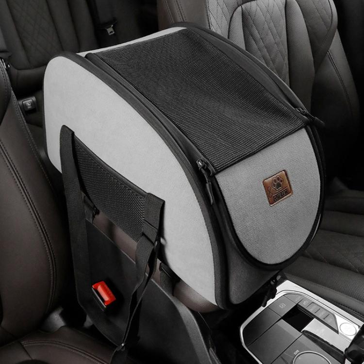 Vehicle Front Seat Center Console Portable Pet Travel Carrier