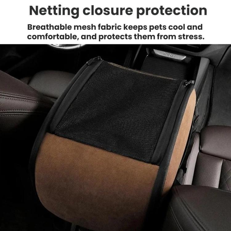 Vehicle Front Seat Center Console Portable Pet Travel Carrier