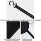 Black windshield wiper dust cover with reinforced stitched edge and hanging hook