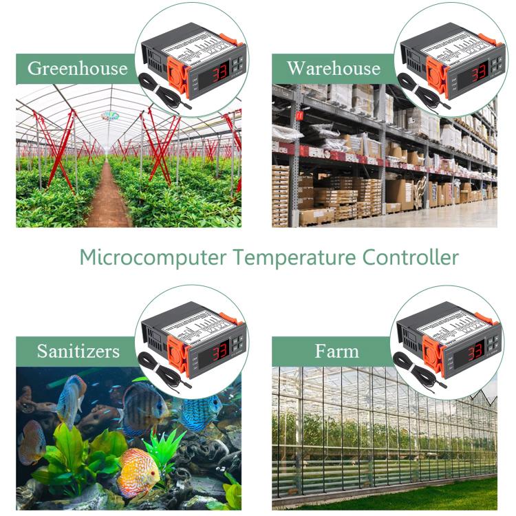 STC-8080A+ Digital Temperature Controller for Refrigeration with Defrost Function & Alarm, for Cold Room, Commercial Freezer, STC-8080A+ 220V