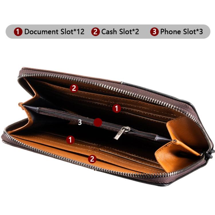 Baellerry C3165 Men Long Wallet Business RFID Anti-Theft Multi-Card Holder
