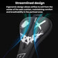 Black bike saddle cover with white graphics and blue airflow design overlay
