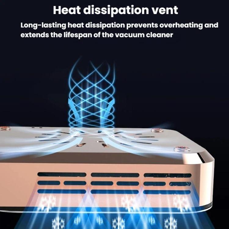 Nail dust collector with heat-dissipation vent airflow slots on side