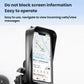Waterproof phone holder with clear touchscreen window and side opening for operation