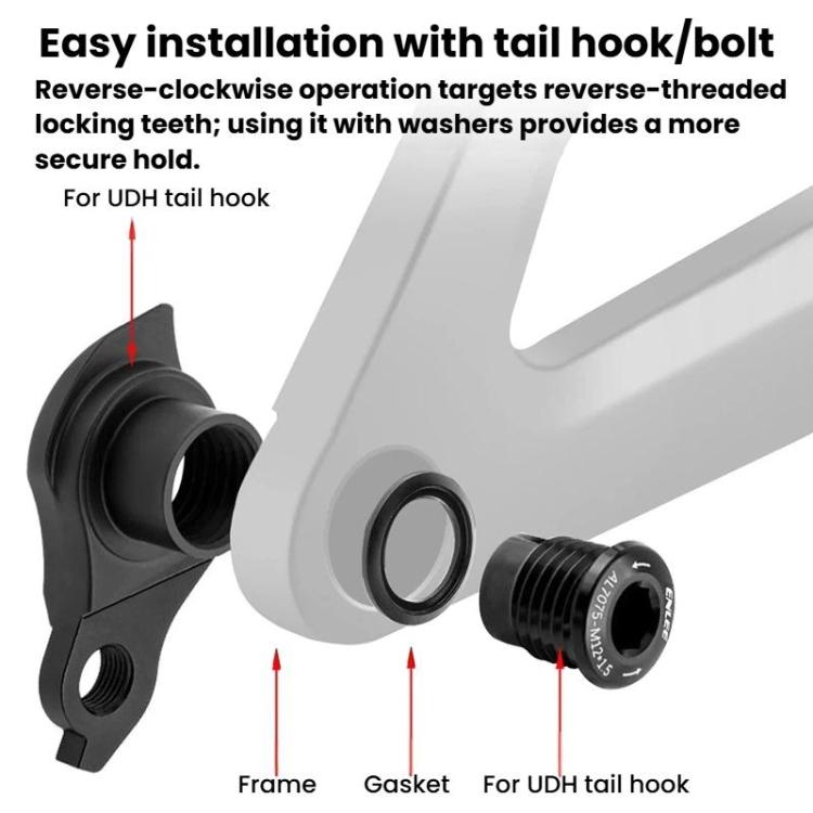 ENLEE EL-CNC3 UDH Bike Derailleur Hanger Thru-Axle Rear Derailleur Mount