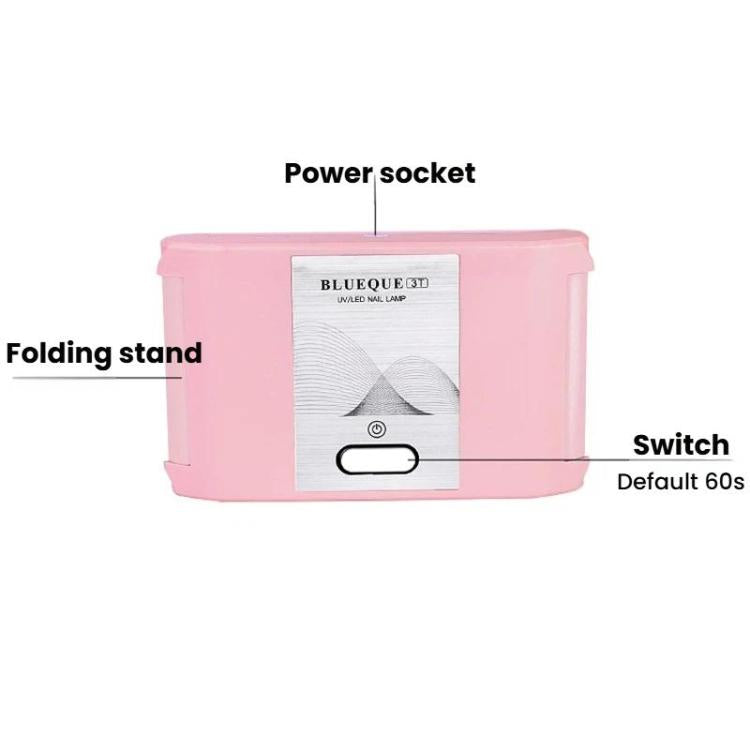 BLUEQUE 3T USB 36W Portable Folding Nail Lamp UV Gel Polish LED Curing Light, USB Type