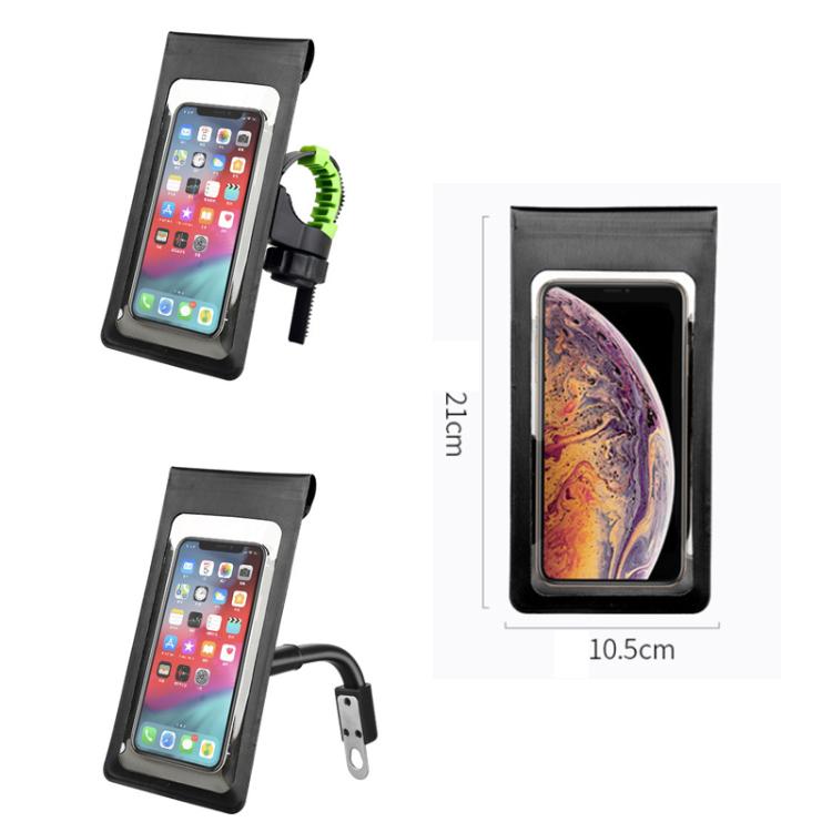 Bicycle/Motorcycle Waterproof Bag Phone Holder, F1-C Handlebar Mount, F1-M Rearview Mirror Mount