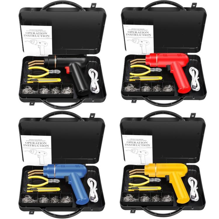 Car bumper repair welding machine kit shown in multiple colors with accessories