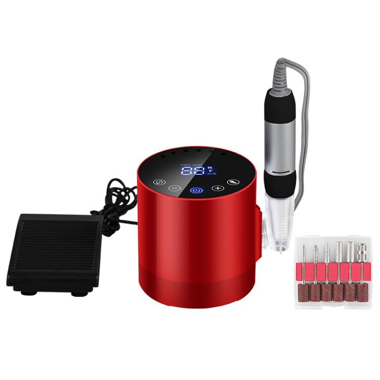 BLUEQUE BQ-213 Cylindrical Nail Buffer Electric Nail File Cuticle Remover Tool, EU Plug (White), US Plug (White), EU Plug (Red), US Plug (Red)