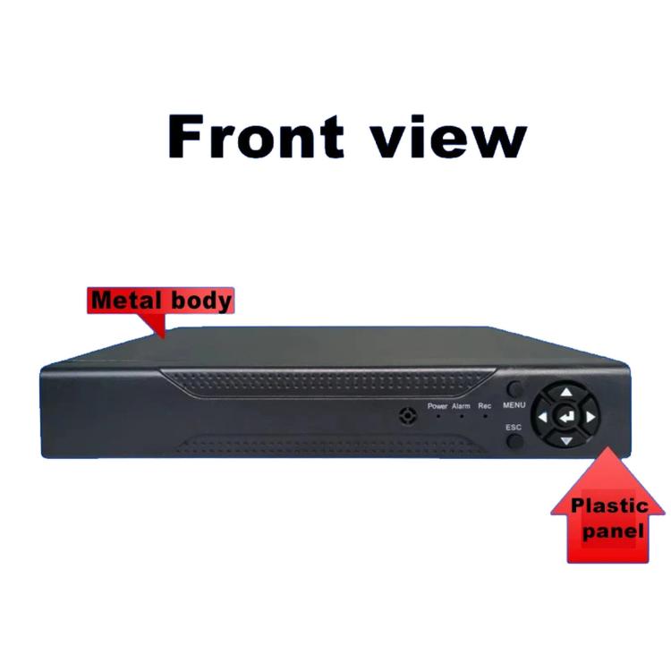Hybrid DVR front view with metal body and control buttons on black panel
