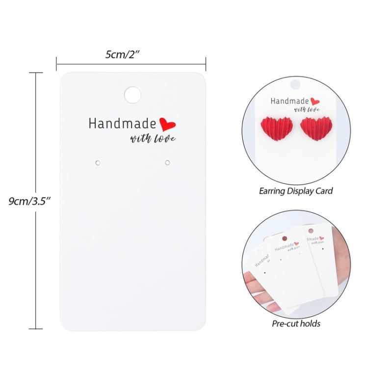 100pcs Earring & Necklace Display Card Jewelry Label