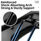 Reinforced shock-absorbing bike saddle arch support with spring motion, black