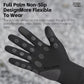 Black full-palm non-slip thermal bicycle gloves with dotted grip pattern