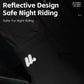 Black reflective detail thermal bicycle glove for safer night riding