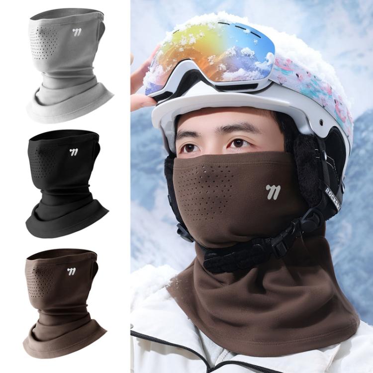 WEST BIKING Winter Ear-Loop Face Mask Double Layer Fleece Windproof Neck Gaiter for Cycling, Free Size