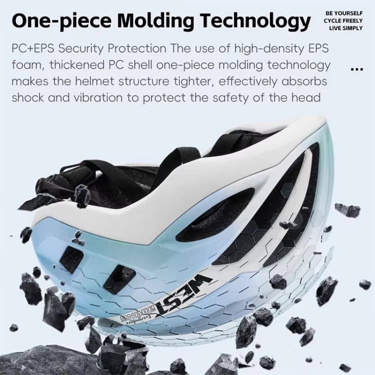 Youth bike helmet showing shell and inner padding structure