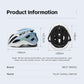 Youth safety helmet with light blue, white, and black shell, front vents
