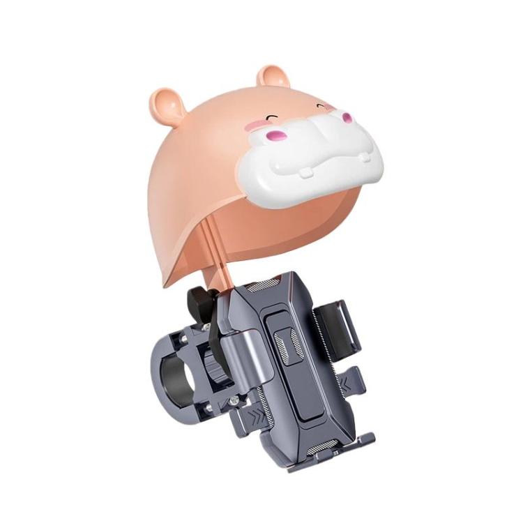 Pink bear helmet-style phone mount with universal clamp and adjustable bracket