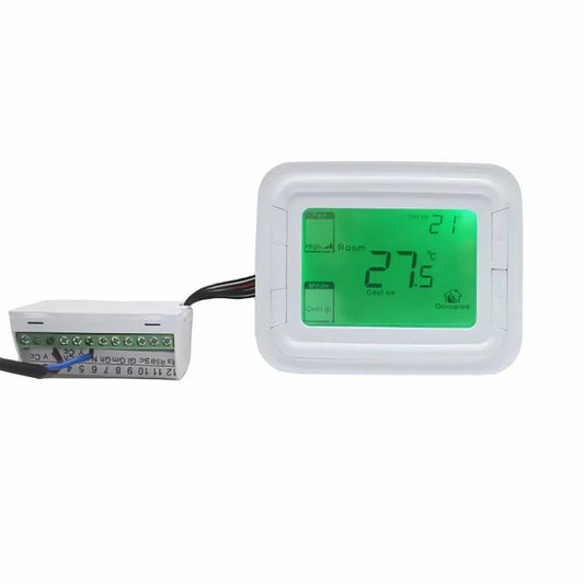 220V Digital Thermostat with Large LCD Display for FCU Air Conditioner, T6861H2WB, T6861H2WG