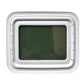 Digital thermostat with large dark LCD screen and side control buttons