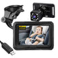 Car baby monitor with 4.3-inch screen, night-vision camera, and USB cable