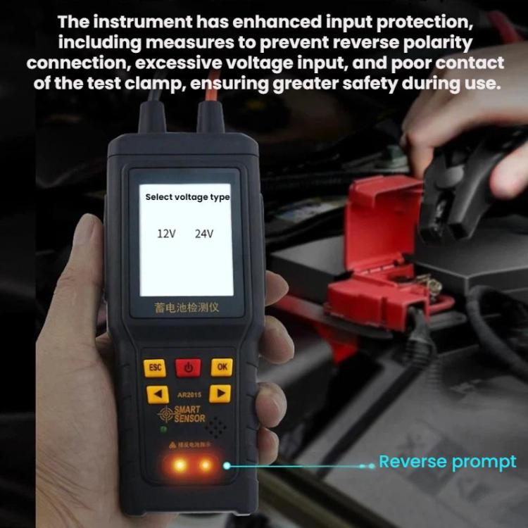 SMART SENSOR 12V/24V Car Battery Performance Tester, AR2015