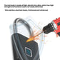 Fingerprint Padlock Compatible Tuya Smart App, 30 Fingerprint Capacity, USB-C Rechargeable, Zinc Alloy Body