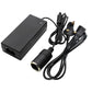 Car power adapter with cigarette-lighter plug and multi-prong AC plug, dark gray