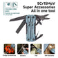 Mini foldable multi-tool with multiple attachments including screwdrivers