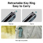 Retractable keychain multi-tool with push-out locking handle
