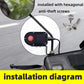 M1 IP66 Waterproof WIFI Motorcycle Dash Camera 2K HD Portable Recorder, M1