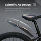 Black arc-designed front and rear mountain bike fenders for muddy water protection
