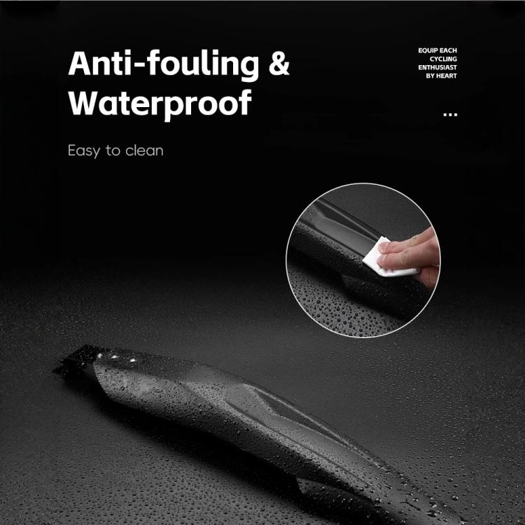 Black waterproof anti-fouling bike fender with smooth, cleanable surface
