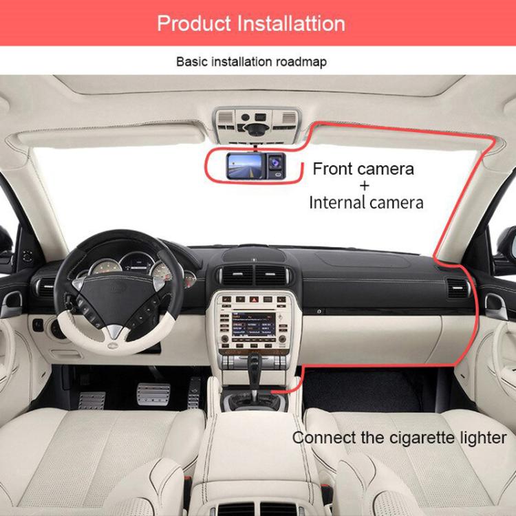 G98 HD 1080P Dash Camera Infrared DVR Recorder, Front + Inside, Front + Inside + Rear