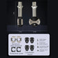 Bicycle pedal set diagram showing silver axles and black double-sided platform plates