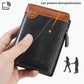 Baellerry D5592 Men Compact Wallet Vintage Waxed Leather RFID Multi-Card Holder