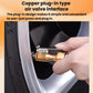 Copper plug-in nozzle for car air valve on digital tire pressure gauge