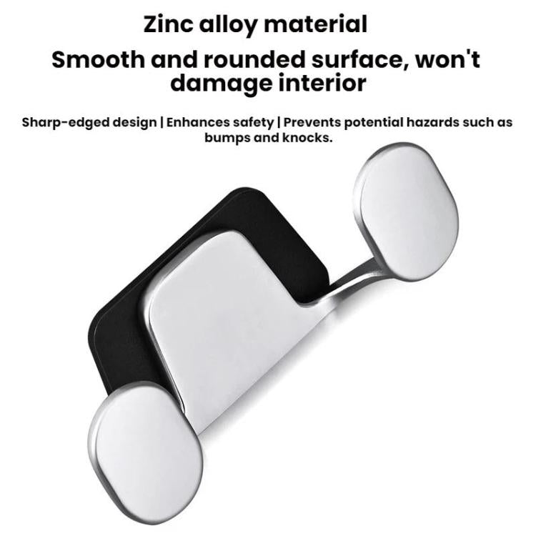 2pcs Vehicle-Mounted Metal Adhesive Double-Hook Phone Holder