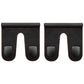 Car interior hook organizer, black faux leather double pouches with red trim and two hooks