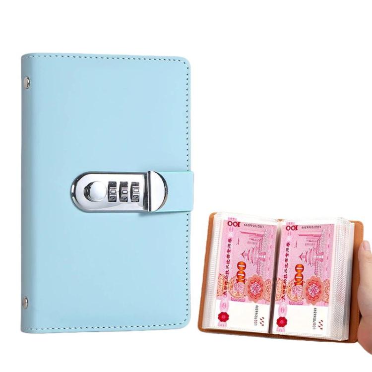 A6 Password Lock Cash Book 50-Page Large Capacity Waterproof Commemorative Banknote Album