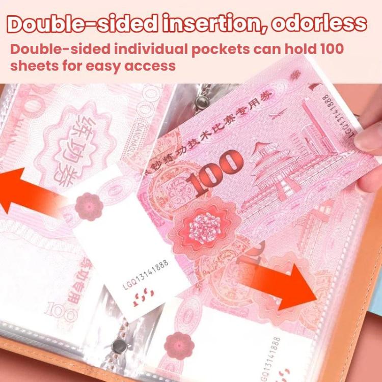 A6 Password Lock Cash Book 50-Page Large Capacity Waterproof Commemorative Banknote Album