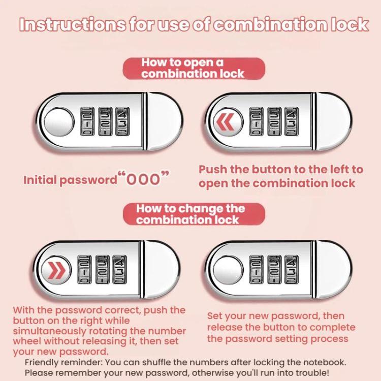 A6 Password Lock Cash Book 50-Page Large Capacity Waterproof Commemorative Banknote Album