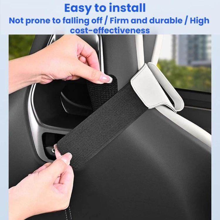Car seat belt shoulder pad positioner retainer in dark gray/black, padded cover on seat belt