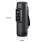 Portable cooling cup, black cylindrical body with 0°C screen and handle