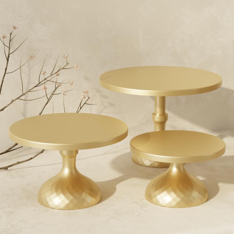 3-Piece Cake Stand Set for Wedding Dessert Table Tiered Serving Plates 30/25/20cm